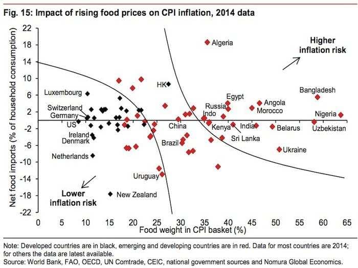 Rising food prices have a massive impact on emerging economies
