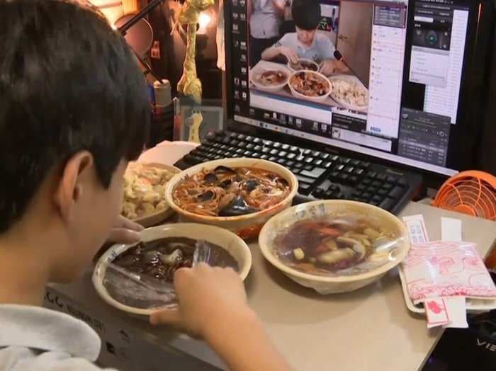 14-year-old makes up to $1,500 a night eating dinner in front of a webcam in South Korea