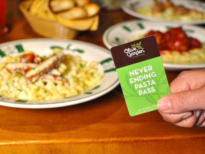 Olive Garden's never ending pasta passes sold out in a matter of seconds