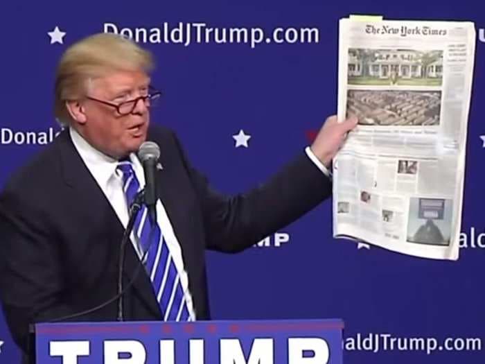 'Liar!': Donald Trump attacks The New York Times for besmirching his 'massive' crowd size