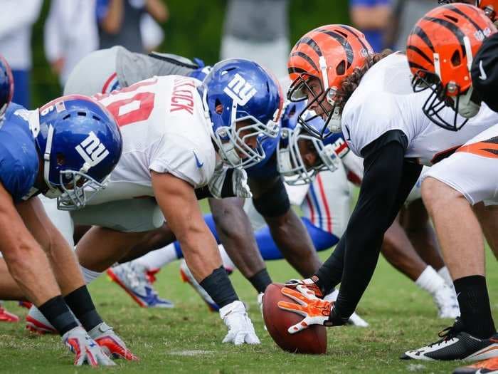 The Giants have been forced to use a running back as a defensive lineman - and he's causing havoc for opposing teams