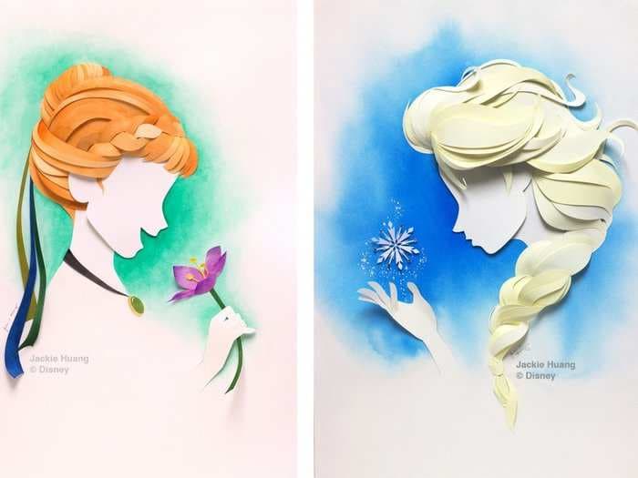 These intricate 3D Disney, Marvel, and Seinfeld characters are made out of paper