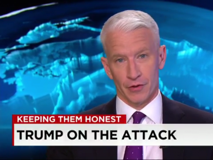 Anderson Cooper drops a hammer on Donald Trump after being accused of going easy on Hillary Clinton
