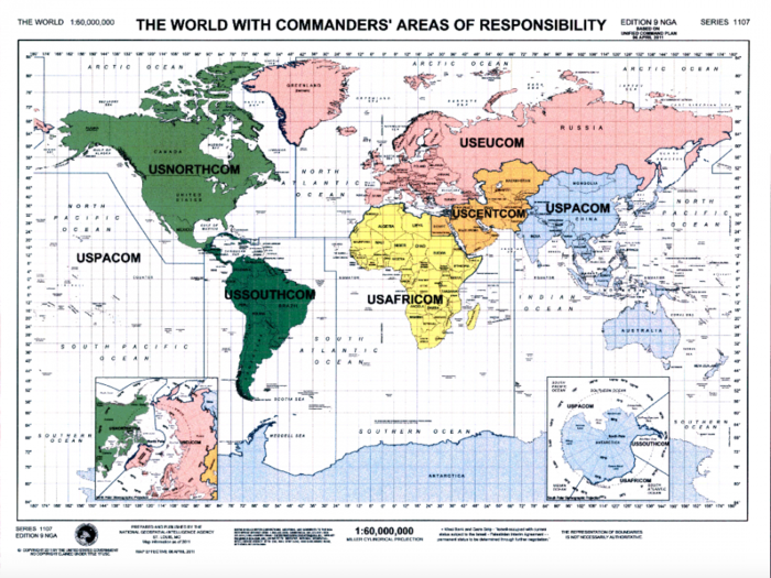 How the US Department of Defense coordinates operations around the world