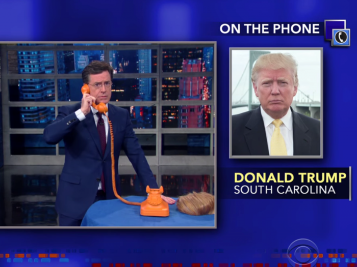 Donald Trump called 'The Late Show' as Stephen Colbert mocked his call-in interviews