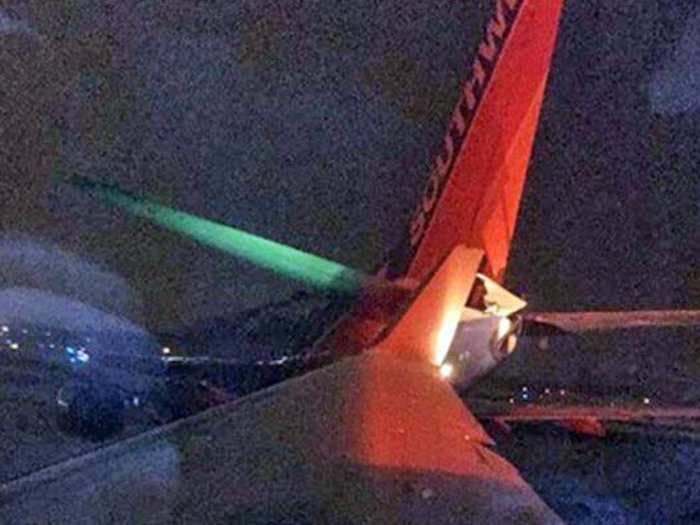Two Boeing 737s collided while waiting to take off at Detroit Metro Airport this morning