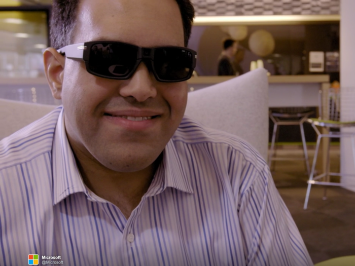 You have to watch this video of Microsoft-powered smart glasses helping a blind man 'see'