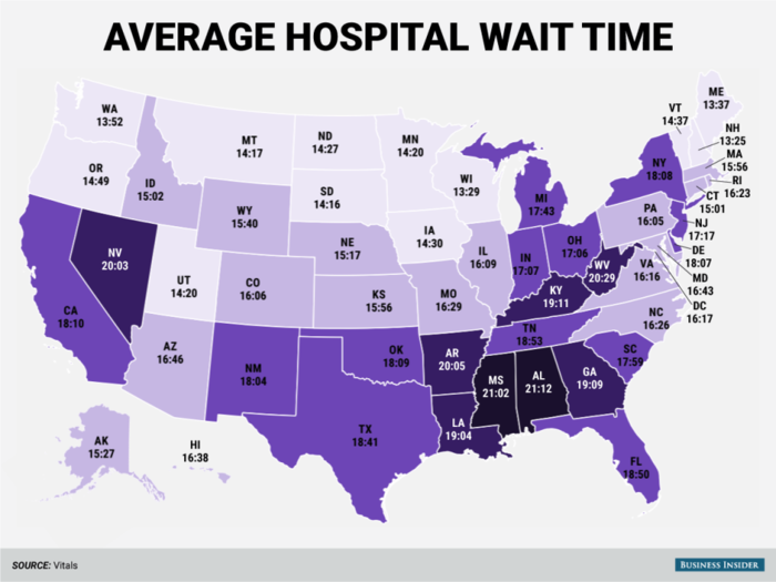 How long it takes to see a doctor in your state