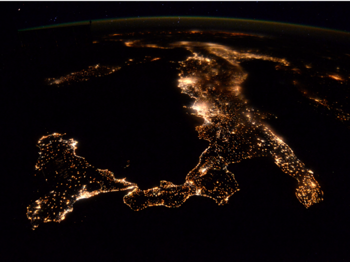 Mind-blowing photos from astronaut Tim Peake show Earth glowing at night from the International Space Station