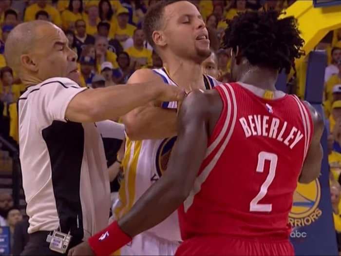 Stephen Curry nearly got into a fight in Game 1 of their playoff series against the Rockets