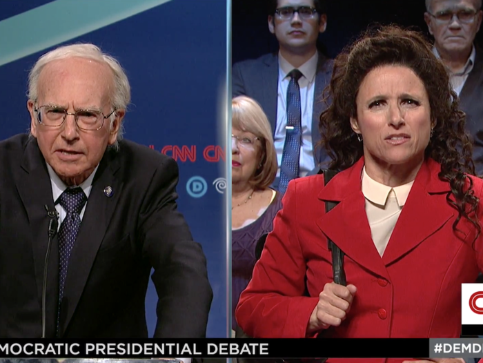 'SNL' staged a 'Seinfeld' reunion to parody the feisty Brooklyn Democratic debate
