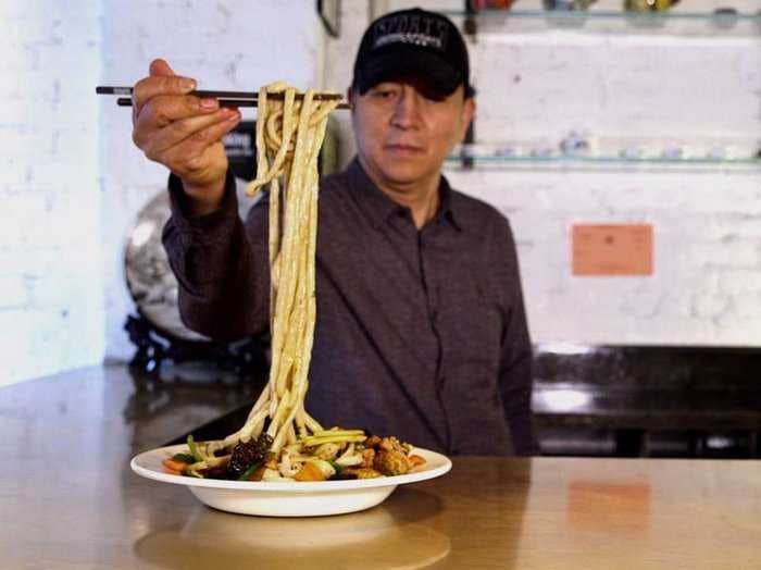 Here's how the #2 Chinese restaurant in America makes its never-ending 'Longevity Noodles" that help you live forever
