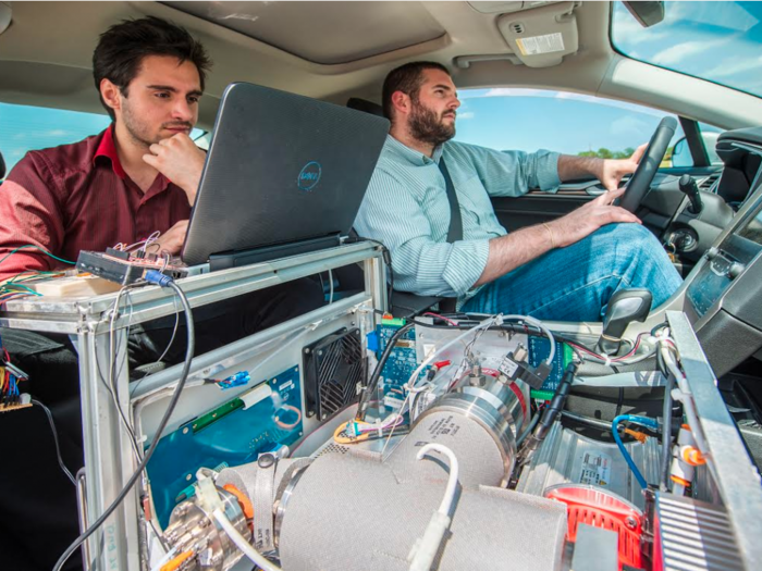 A professor rejiggered a pollution-detecting car to sniff for drugs