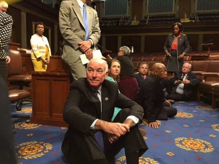 House Democrats stage dramatic sit-in to demand vote on gun-control bill