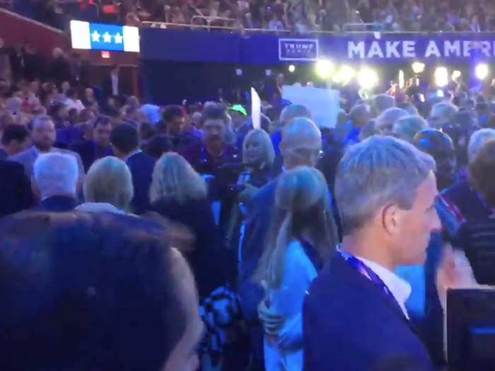 People taunted Heidi Cruz as she left the Republican National Convention after Ted Cruz's speech