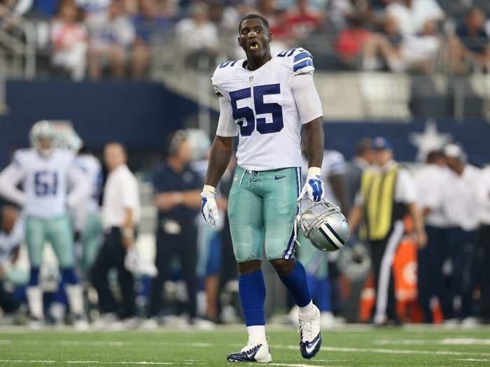 Cowboys linebacker's career is in jeopardy after reportedly gaining 40 pounds and testing positive for 'purple drank'