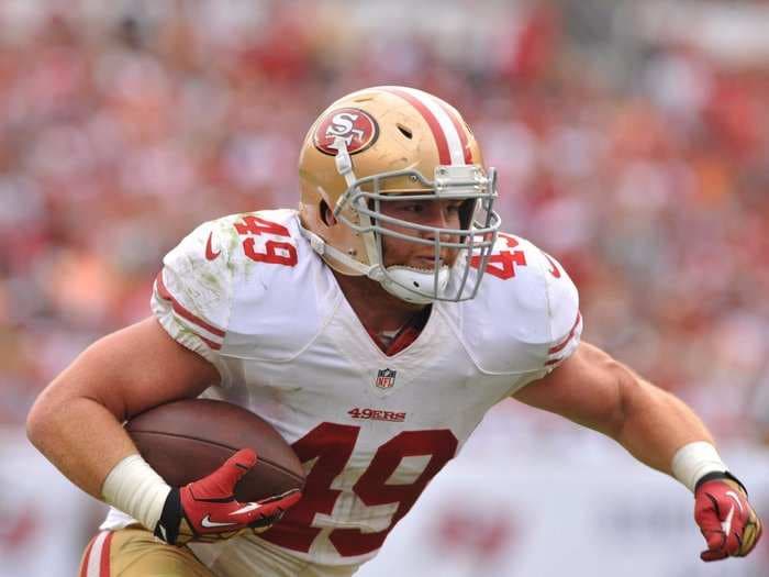 San Francisco 49ers release fullback Bruce Miller after he allegedly assaulted a 70-year-old man