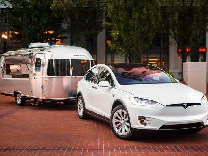 Tesla is rolling out a fleet of Model X SUVs and Airstream mobile design studios