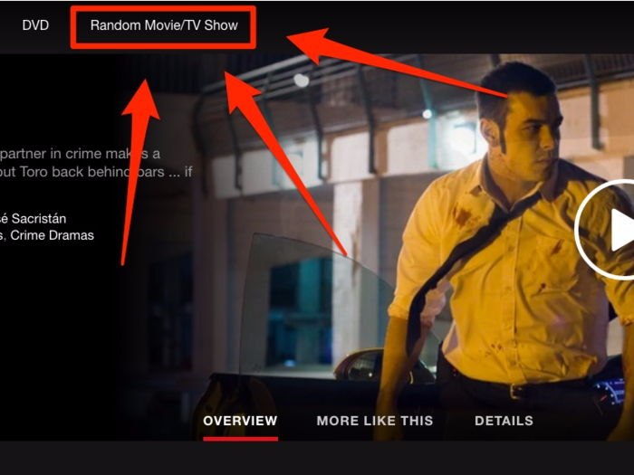 How to add a 'find a random movie' button to Netflix