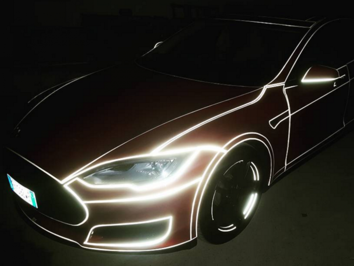 This customized Tesla Model S looks straight out of 'Tron'