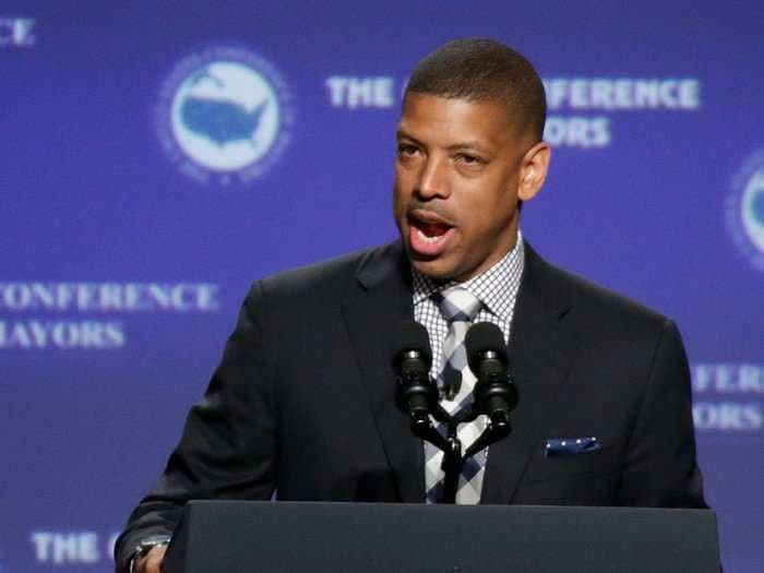 Sacramento mayor and former NBA star Kevin Johnson reportedly beat a protester to a 'bloody pulp' after getting a pie thrown in his face