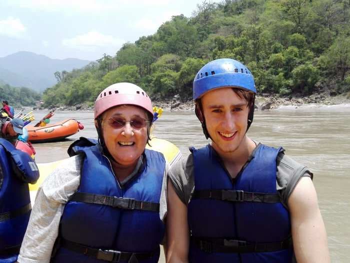 A college student went backpacking through India with his 69-year-old grandma