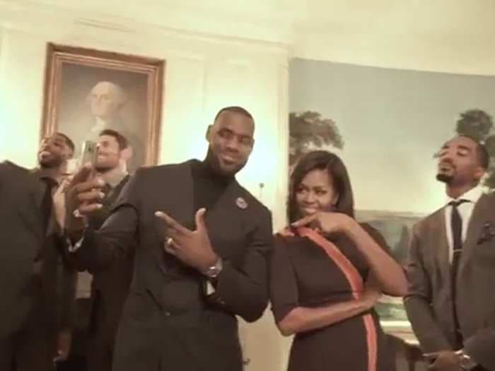 Michelle Obama and LeBron James took on the Mannequin Challenge in the White House