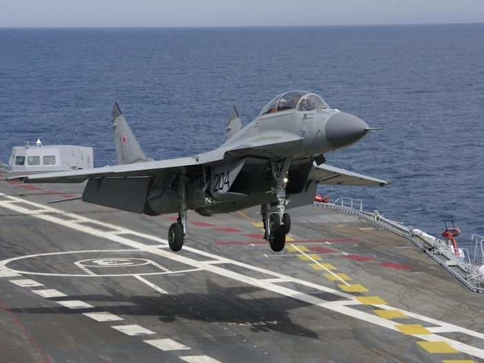 Report: Russian Navy MiG-29K crashed returning to aircraft carrier from Syria