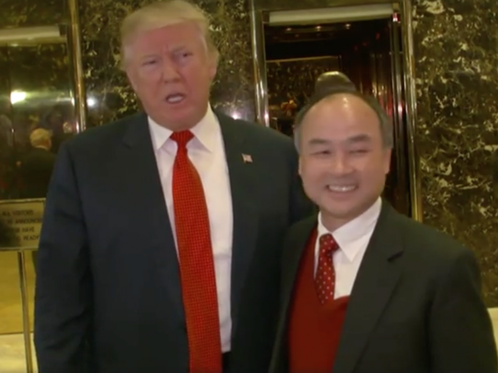 CEO of Japanese telecom SoftBank says company will bring 50,000 jobs to US after meeting with Trump
