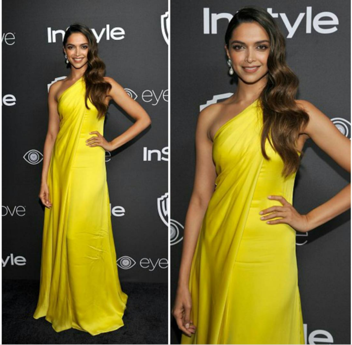 After Priyanka Chopra, Deepika Padukone sizzles in her yellow gown at the Golden Globes afterparty