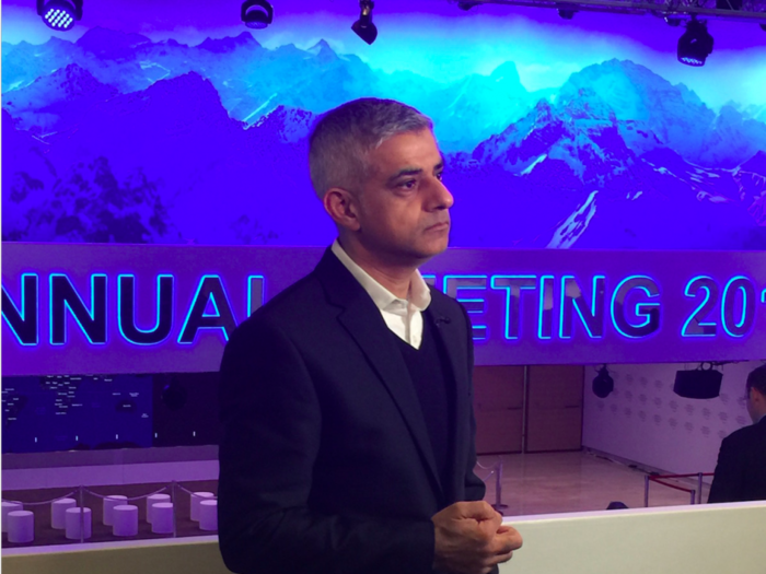 Sadiq Khan in Davos: 'Hard Brexit' will make London firms move to Hong Kong, Singapore, or New York - not the EU