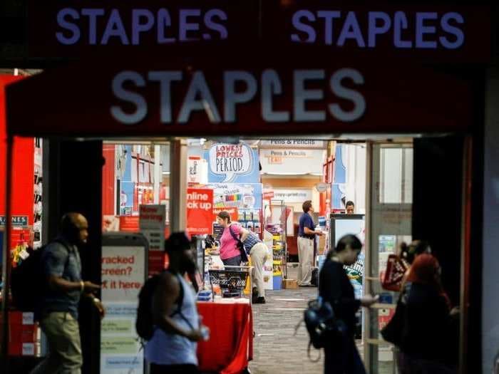 Staples is reportedly in talks to sell itself and its shares are spiking