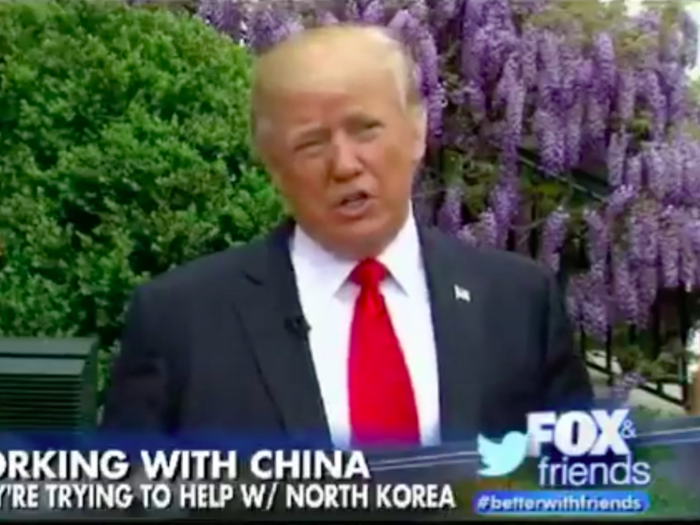 TRUMP: 'What am I going to do? Start a trade war with China' while we're trying to solve North Korea?