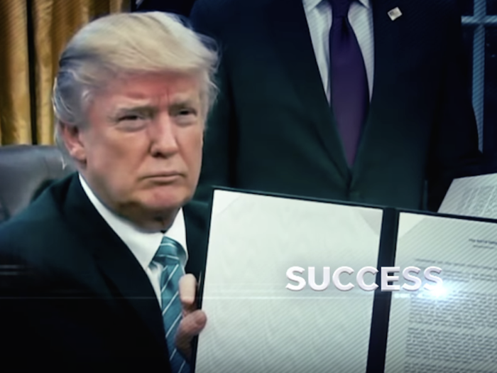 'America is winning again': Trump releases ad touting his first 100 days in office