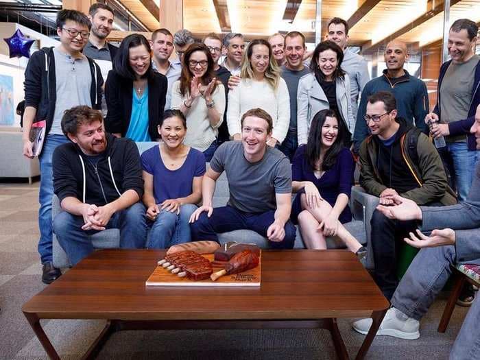Facebook execs got Mark Zuckerberg a meat cake for his birthday