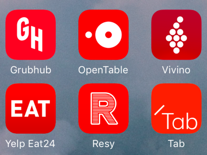Most of the top food apps are red, but the reason has little to do with science