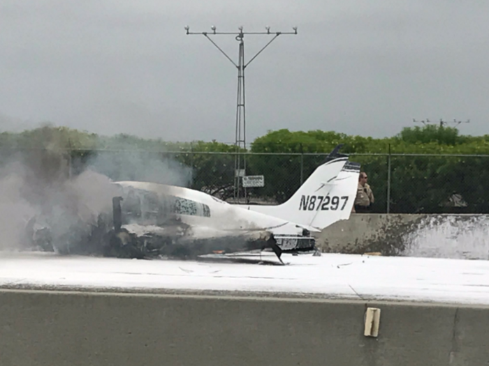Small plane crash-lands on California highway