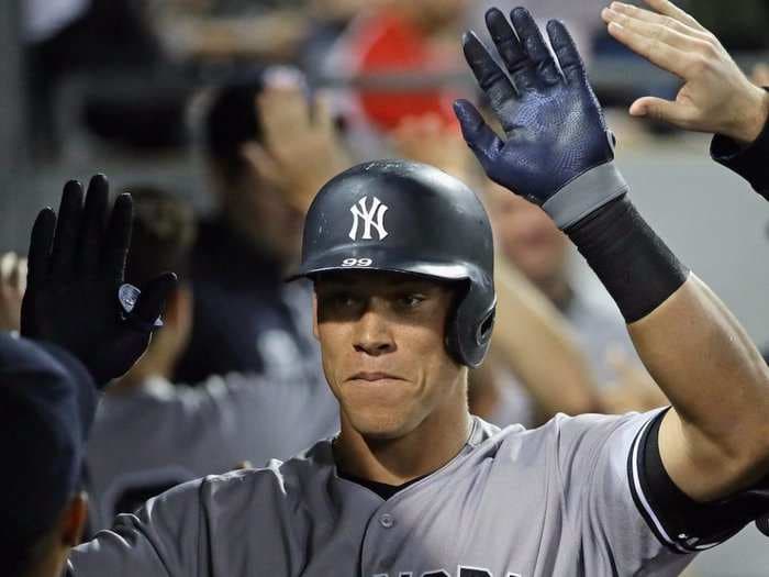 Aaron Judge put a dent in Yankee Stadium with a home run