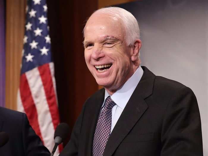 John McCain is now more popular with Democrats than Republicans after his vote to kill the GOP healthcare bill