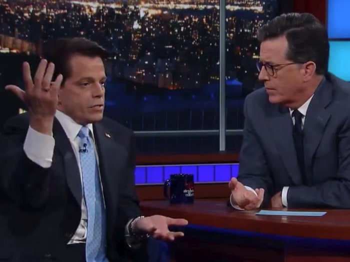 'If it was up to me, he would be gone': Anthony Scaramucci rips Steve Bannon on 'The Late Show with Stephen Colbert'