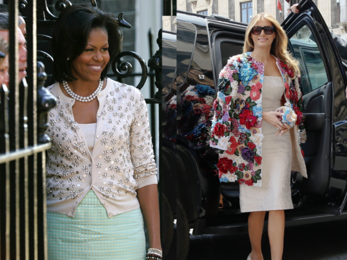The cost difference between Melania Trump and Michelle Obama's outfits reveals the truth about America's criticisms of them