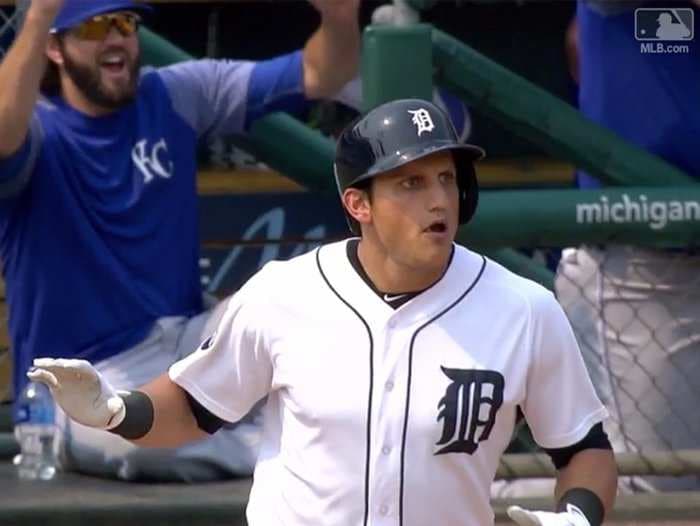 Tigers outfielder had a priceless reaction to having a home run robbed by a perfectly timed catch