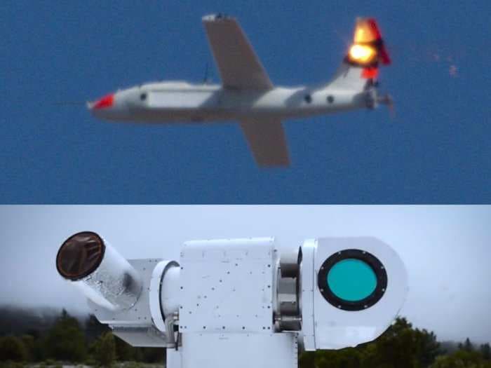 Watch Lockheed Martin's laser beam system burn drones out of the sky