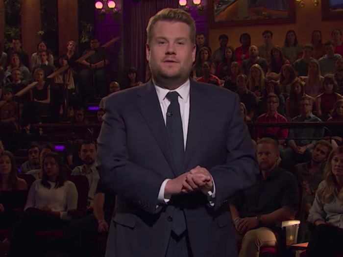 Since moving from Britain, James Corden has been shocked by the scale of mass shootings in the US