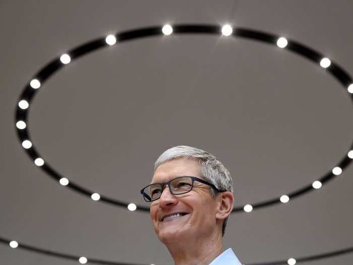 Apple CEO Tim Cook made $12.8 million in 2017 - a 46% raise from last year