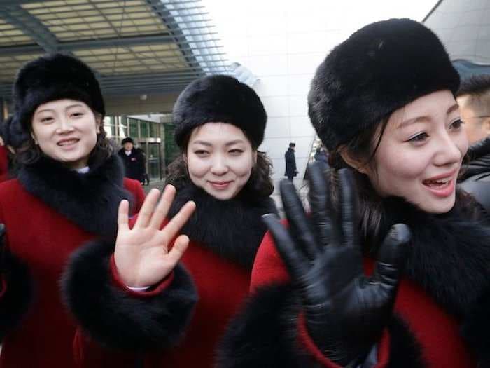 The fierce and creepy chants of the North Korea cheer squad are stealing the show at the Winter Olympics (and they'll go to prison if they do anything wrong)
