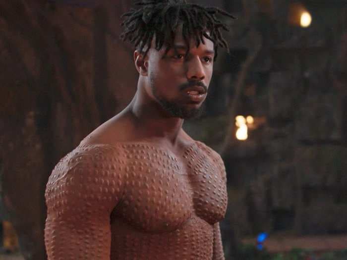 Michael B. Jordan added 15 pounds of muscle after 'Creed' to play the villain in 'Black Panther' - here's how he did it
