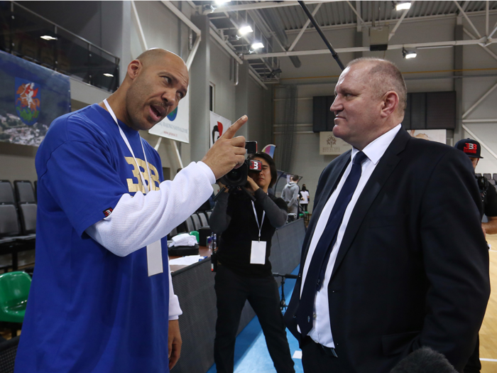 LaVar Ball is enoying the buzz of being in Lithuania because his family is not just 'another lil' pea in a pod'