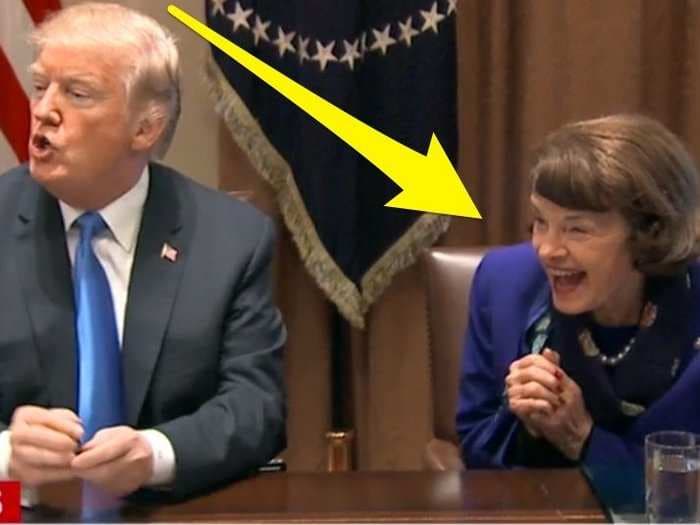 Watch the priceless reactions from Democrats during Trump's gun-control meeting