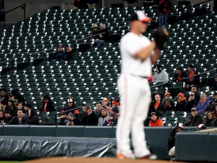 The Orioles and Marlins set records as they played in near-empty stadiums